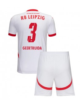RB Leipzig Lutsharel Geertruida #3 Replika Hemmakläder Barn 2024-25 Kortärmad (+ byxor)